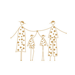 icon　Line Art　Simple Line　Family