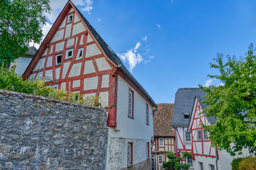 Historische Fachwerkgebäude in Diez an der Lahn