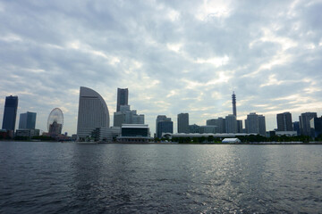 Fototapeta premium Kanagawa Prefecture Japan. Minato Mirai 21 is the central business district of Yokohama