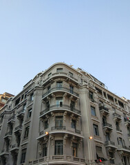 Fototapeta premium historical iconic old building at 33 Sherif Street is one of the oldest and most ornate in downtown. Cairo, Egypt 