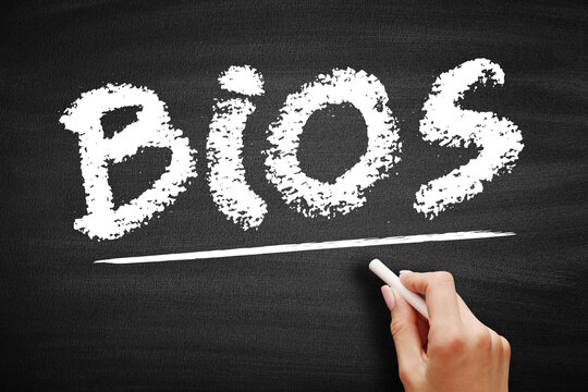 BIOS - Basic Input Output System is firmware used to provide runtime services for operating systems and programs, acronym concept on blackboard