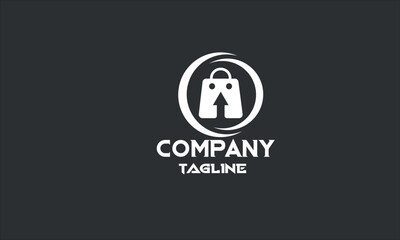 minimal online shop logo template