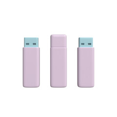 Usb Pen drive icon isolated 3d render illustration