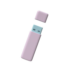 Usb Pen drive icon isolated 3d render illustration