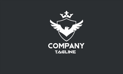 minimal royal eagle logo template