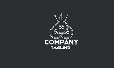 minimal sewing logo design template