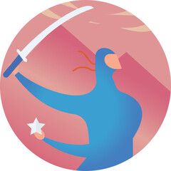 Ninja warrior Isolated Vector icon which can easily modify or edit


