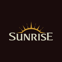 Creative Word Typography Of Sunrise	