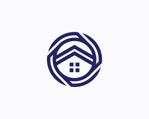 Home Logo mark for realestate property construction business