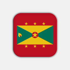Grenada flag, official colors. Vector illustration.
