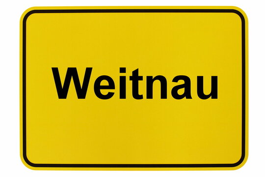 Illustration eines Ortsschildes von Weitnau in Bayern