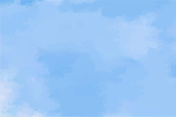 Blue watercolor vector background. Abstract paint stain backdrop