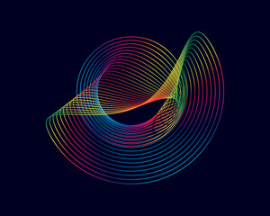 colorful dynamic line wave the abstract backgroud rainbow colors designed for futuristic motion equalizer sound pattern 