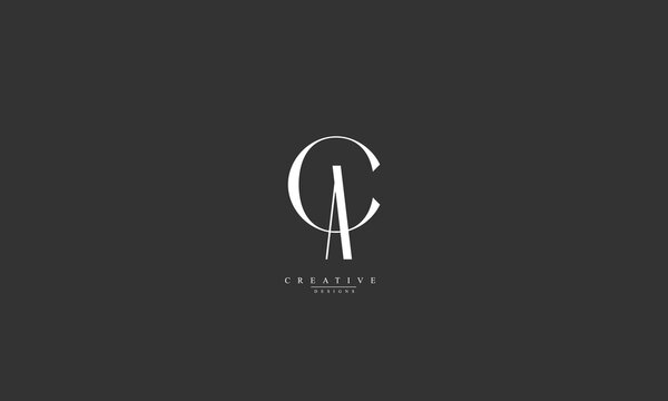 Alphabet letters Initials Monogram logo AC CA A C