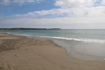 beach landscape, North of England coast, United Kingdom