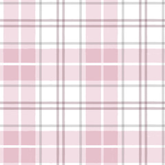 Seamless tartan pattern,watercolor plaid print, checkered pink girly brush strokes. Gingham texture for textile: shirts, tablecloths, clothes