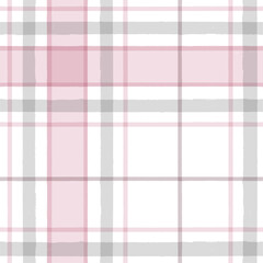 Seamless tartan pattern,watercolor plaid print, checkered pink girly brush strokes. Gingham texture for textile: shirts, tablecloths, clothes