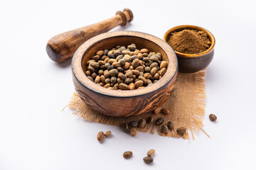 Jamalgota or Jayapala - Croton tiglium seed is an Ayurvedic medicine also known as purging croton © StockImageFactory