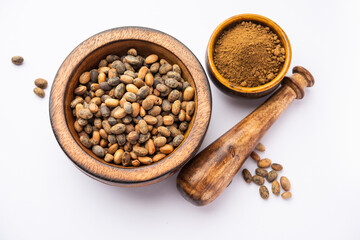 Jamalgota or Jayapala - Croton tiglium seed is an Ayurvedic medicine also known as purging croton © StockImageFactory