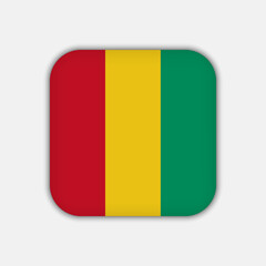 Fototapeta premium Guinea flag, official colors. Vector illustration.
