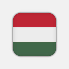 Hungary flag, official colors. Vector illustration.