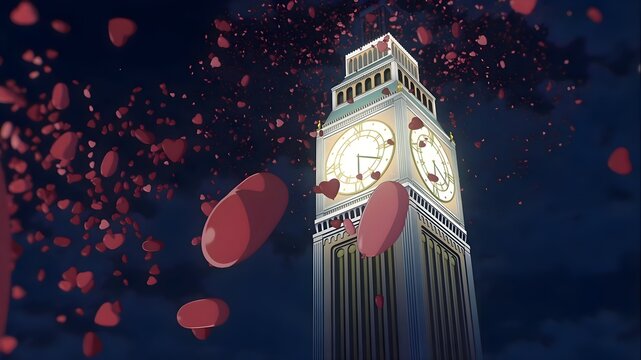 Clock tower romantic wallpaper and background