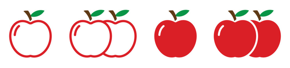 Apple icon. Fruits icon, vector illustration