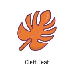 Cleft Leaf vector Filled Outline Icon Design illustration. Nature Symbol on White background EPS 10 File