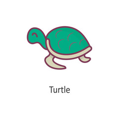 Turtle vector Filled Outline Icon Design illustration. Nature Symbol on White background EPS 10 File