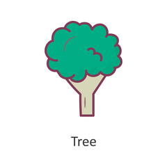 Tree vector Filled Outline Icon Design illustration. Nature Symbol on White background EPS 10 File