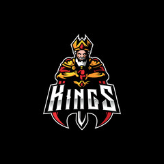 The King mascot logo design
