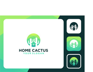 cactus logo design with house © raini syaikhlendra