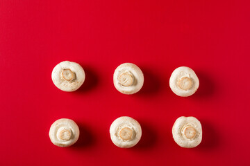 Six mushrooms. Ingredients for English breakfast.