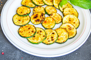 zucchini fried vegetable fresh healthy meal food snack on the table copy space food background 