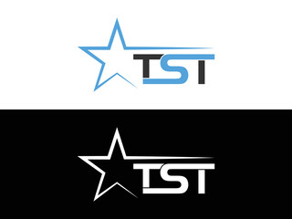 tst letter original monogram logo design.eps