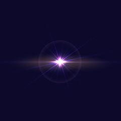 Set of bright horizontal laser or light rays.Beautiful highlights with luminous stripes on a light background.Abstract image of lighting flare.