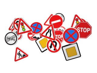 traffic sign symbol in 3d - obrazy, fototapety, plakaty