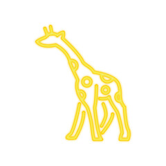 giraffe neon icon