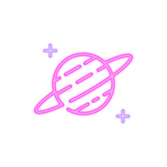 saturn neon icon