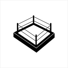 Boxing Ring Icon, Boxing Match Area