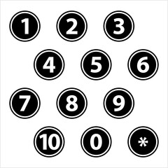 Number Center Aligned One To Ten