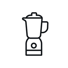 Blender linear icon. Kitchen and Cookware. Thin line customizable illustration. Contour symbol. Vector isolated outline drawing. Editable stroke