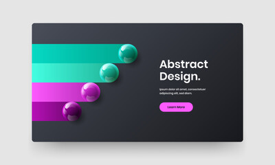 Creative realistic spheres handbill concept. Minimalistic flyer design vector layout.