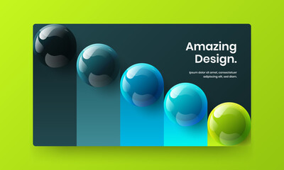 Abstract 3D balls book cover layout. Isolated corporate identity design vector concept.