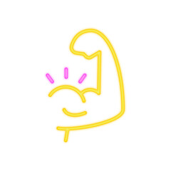 muscle neon icon