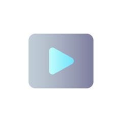 Video flat gradient color ui icon. Moving visual media. Record and play. Multimedia player. Simple filled pictogram. GUI, UX design for mobile application. Vector isolated RGB illustration