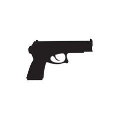 Handgun illustration vector logo