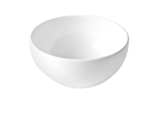 White empty bowl isolated on white background,