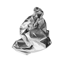 crumpled packaging isolated