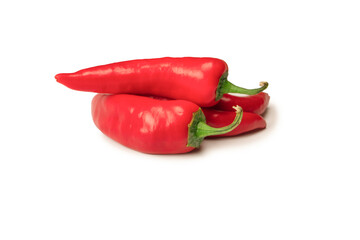 Red hot chili pepper isolated on a white background.